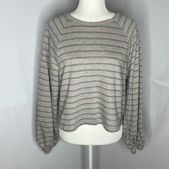 NWT lush cropped striped sweatshirt - Picture 4 of 8